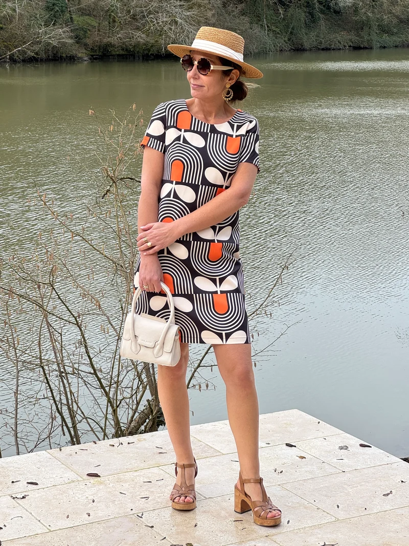 Robe SEVENTIES n°182 orange Hippocampe