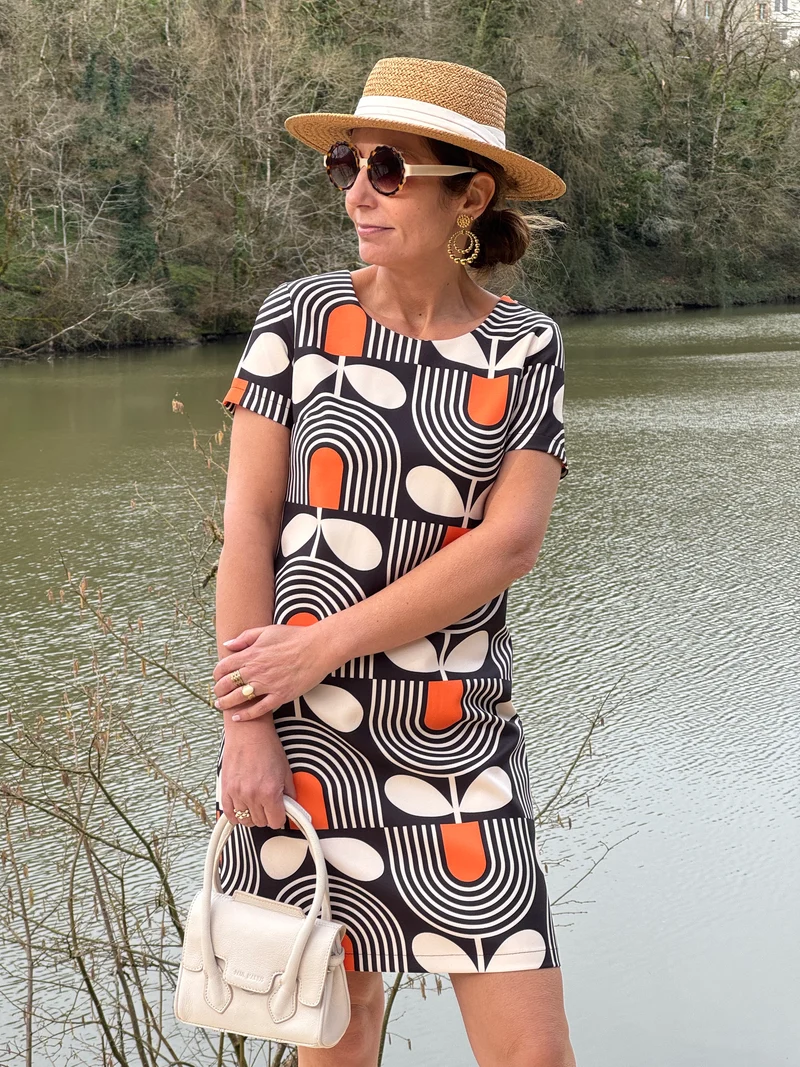 Robe SEVENTIES n°182 orange Hippocampe