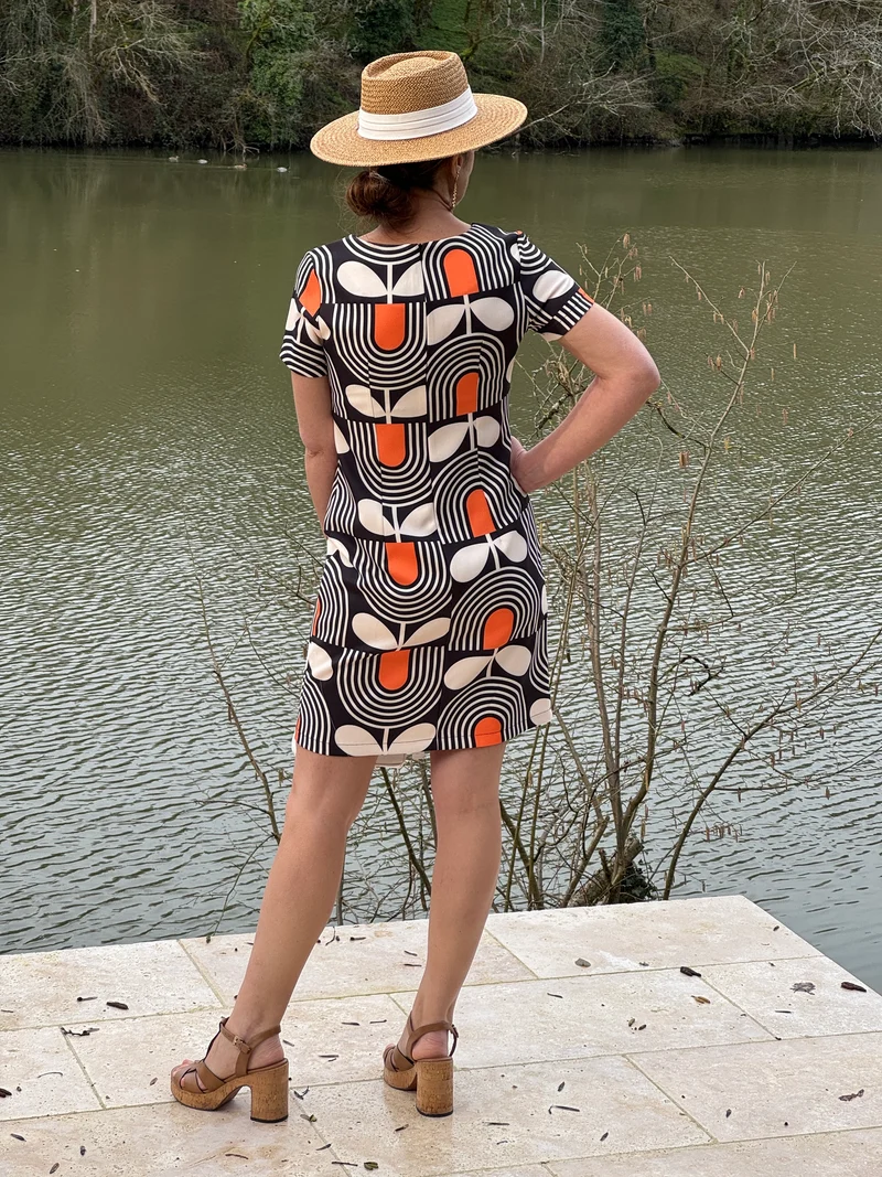 Robe SEVENTIES n°182 orange Hippocampe
