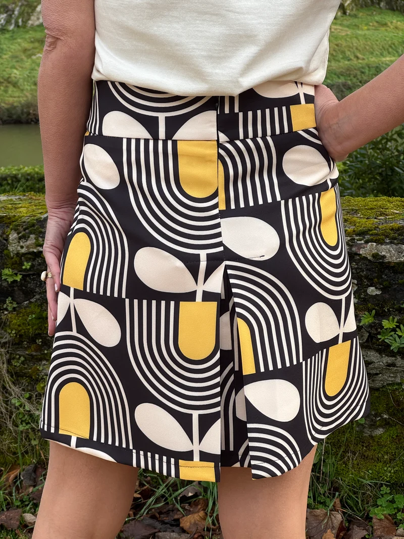 Jupe SEVENTIES n°182 moutarde Hippocampe