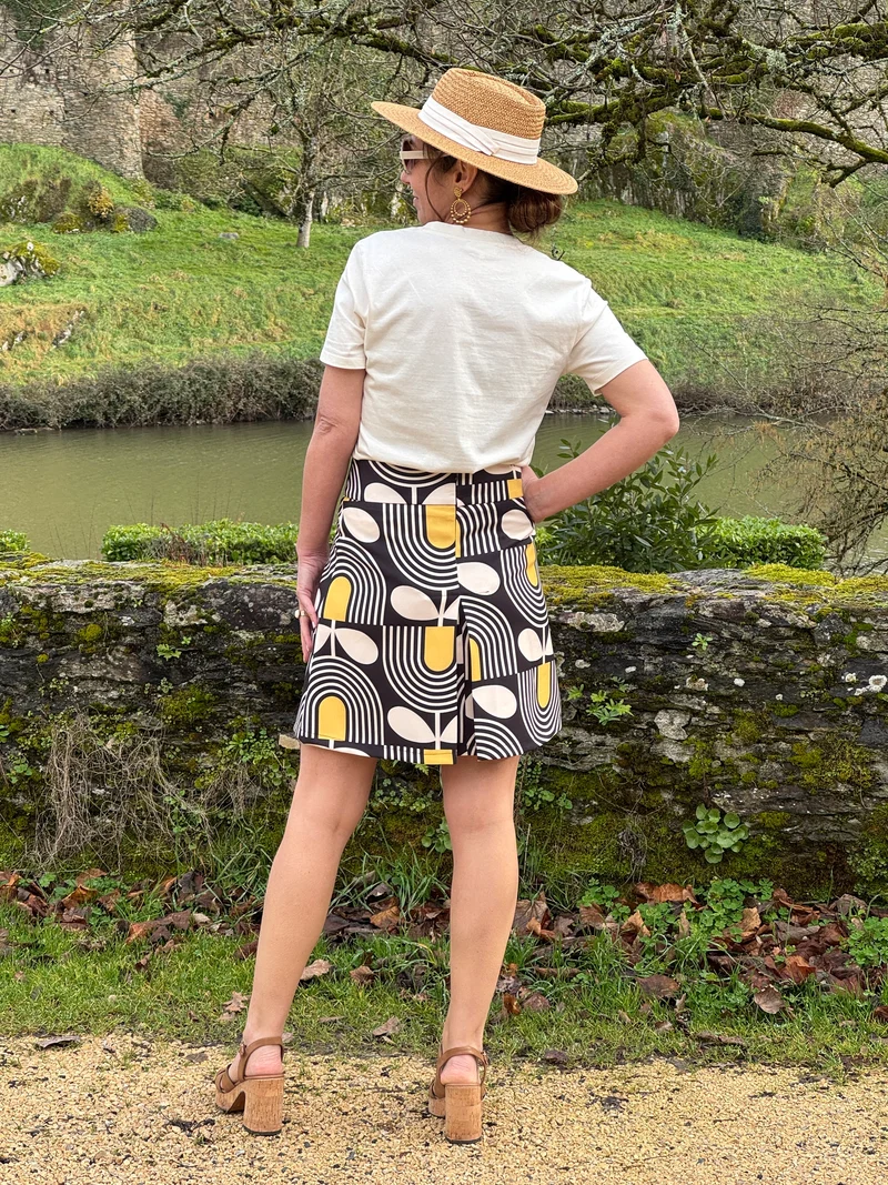 Jupe SEVENTIES n°182 moutarde Hippocampe