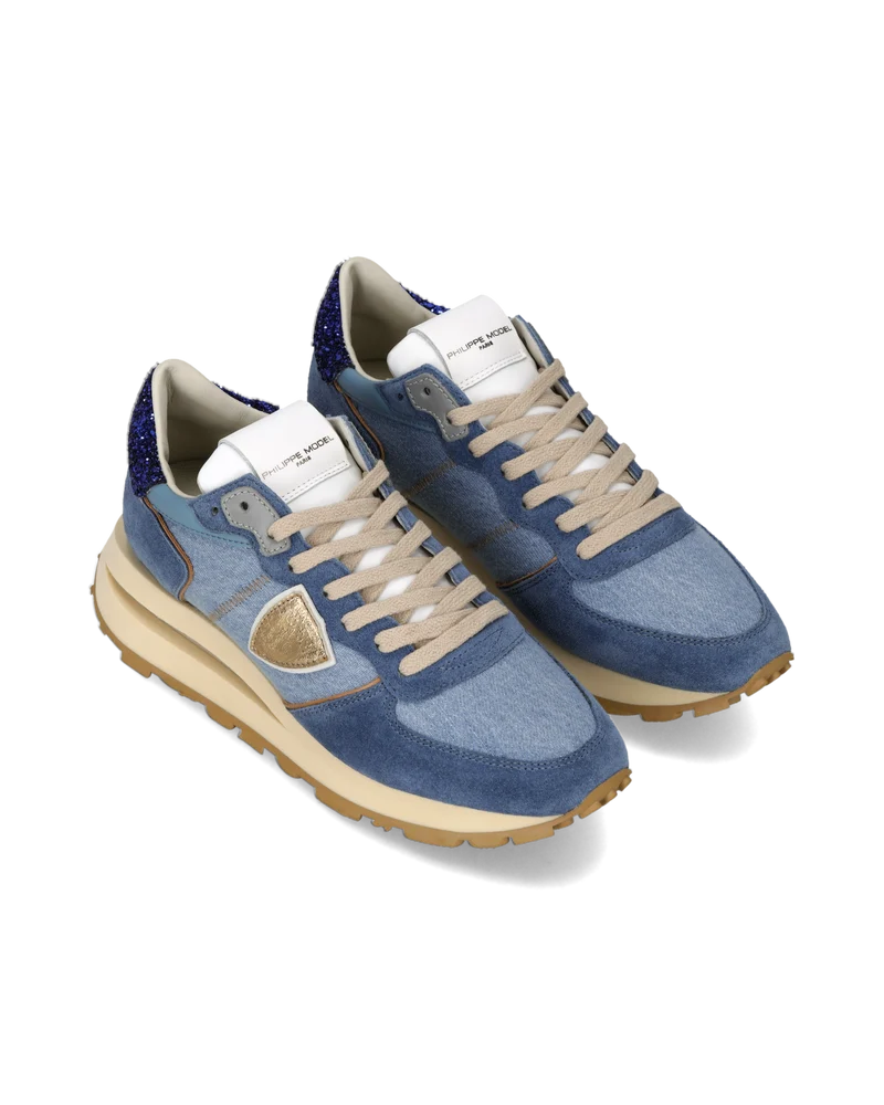 Sneakers Tropez Haute Women, Blue Denim