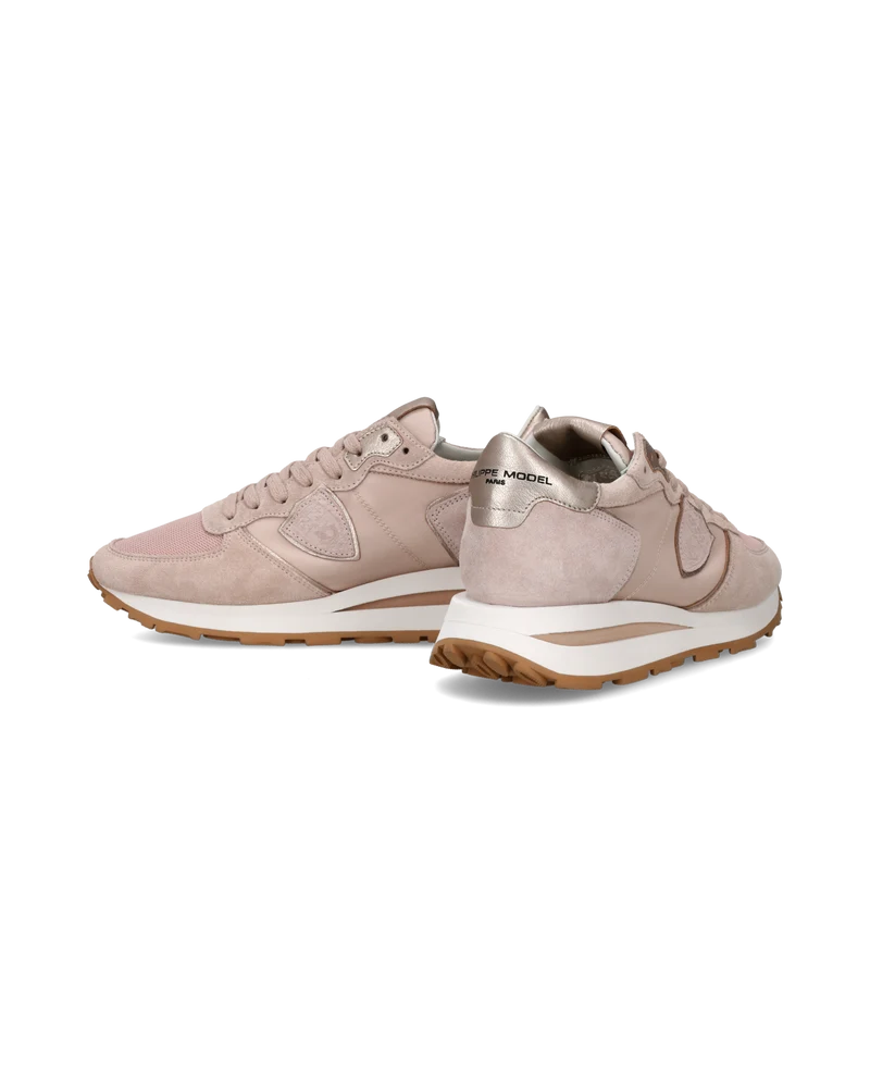 Sneakers Tropez Haute Women with metallic details, Nude