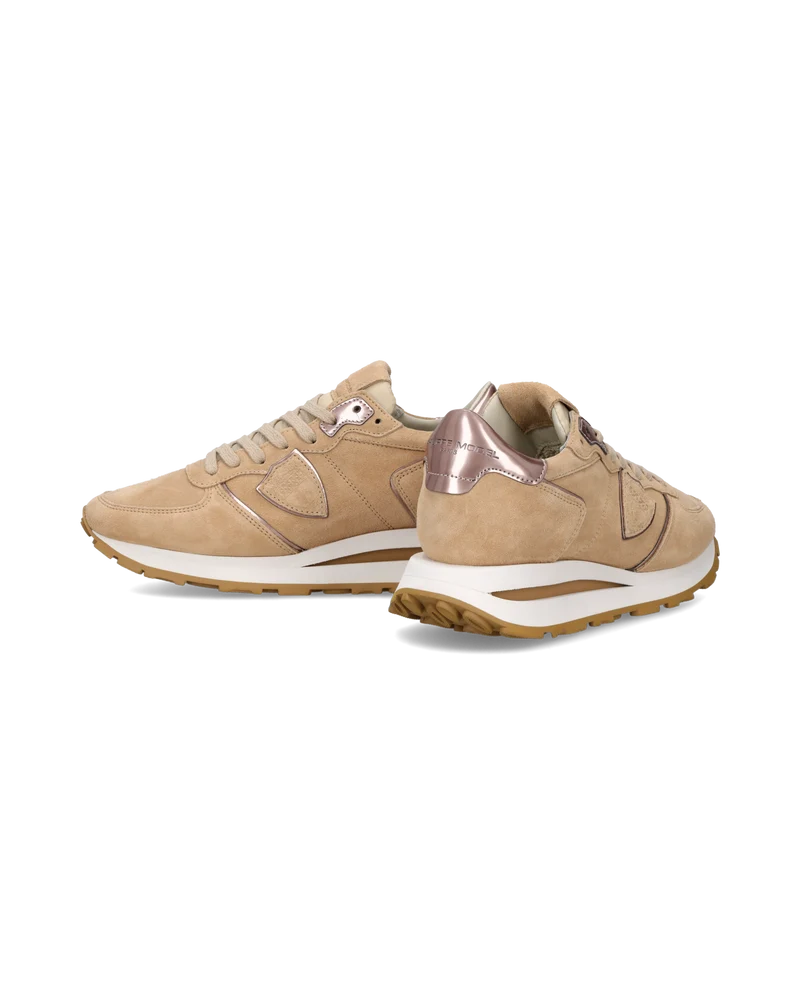 Sneakers Tropez Haute Women with metallic details, Beige