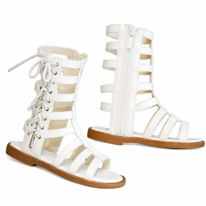 Girls' Sandals with Designer High Straps