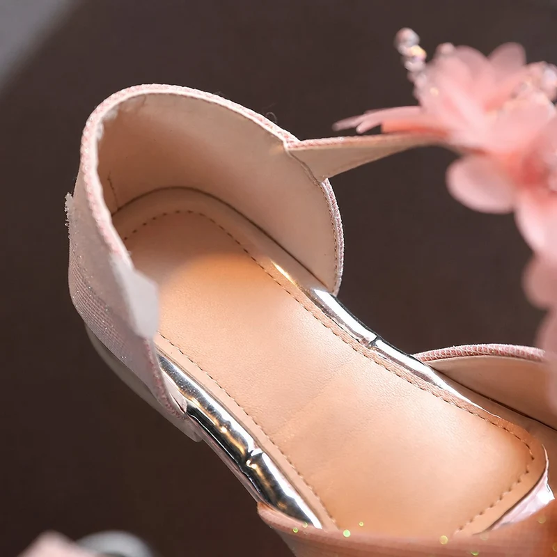 Girls' Soft Sandal with Flowers