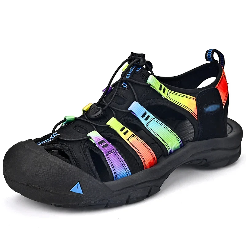 Women's Hiking Sandals with Multicolored Straps