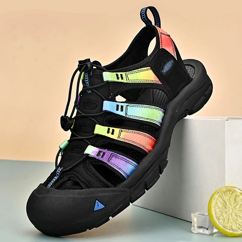 Women's Hiking Sandals with Multicolored Straps