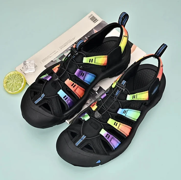 Women's Hiking Sandals with Multicolored Straps
