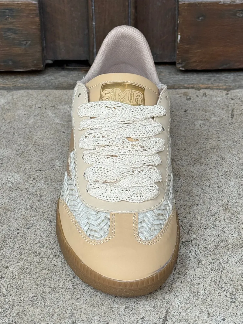 Basket en cuir beige EMILY D507 Semerdjian