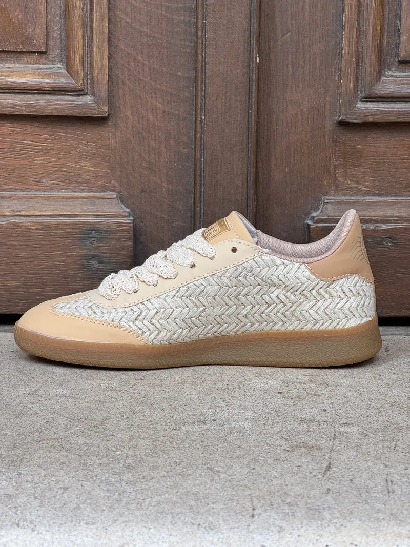Basket en cuir beige EMILY D507 Semerdjian