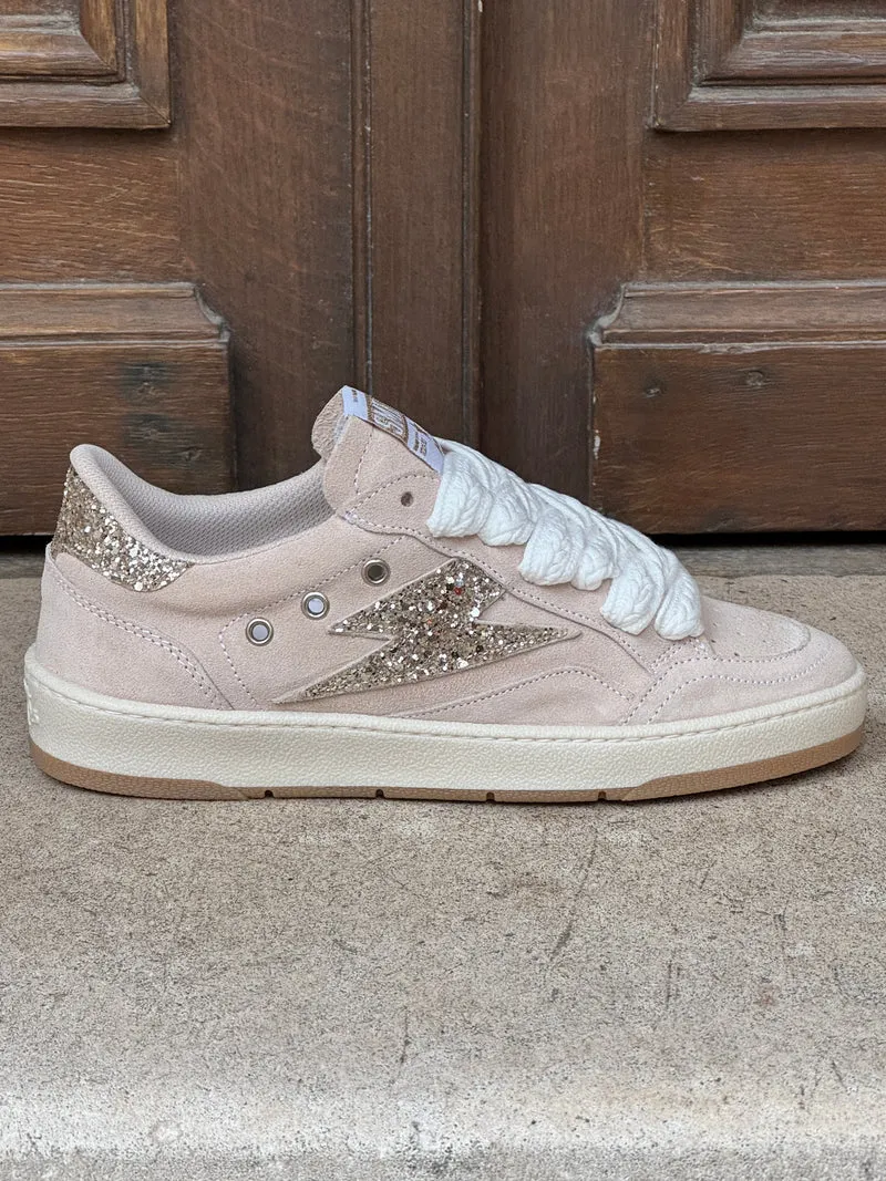 Basket en cuir beige Dany D359 Semerdjian