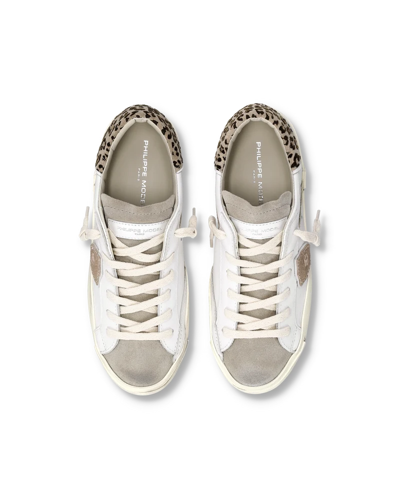 Sneakers Prsx Women, White Mud Animal-Print