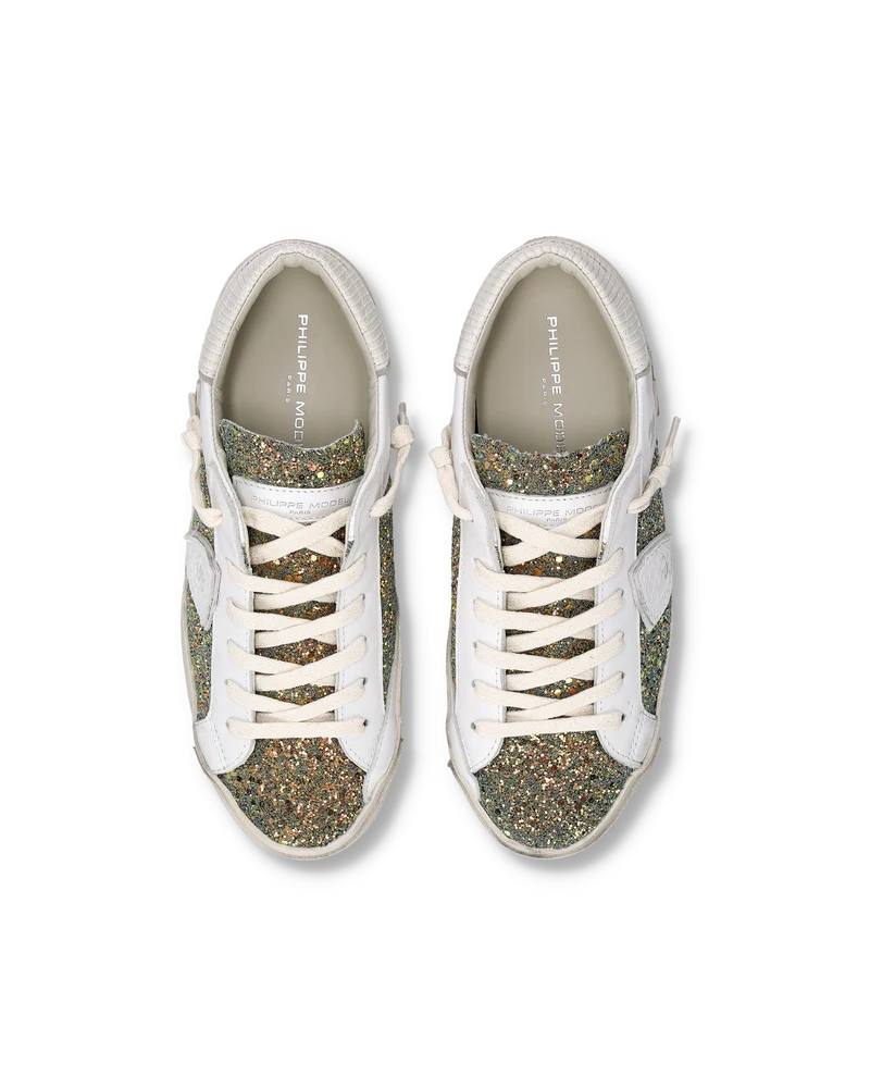 Sneakers Prsx Women, White Gold Green
