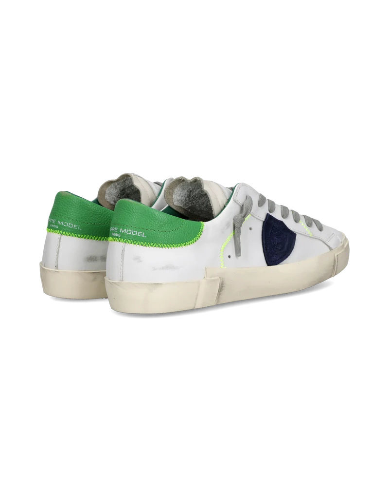 Sneakers Prsx Men, White Green Blue