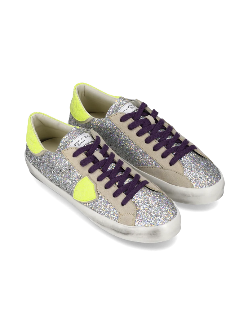 Sneakers Prsx Junior, Silver Neon