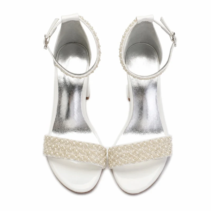 Women's Wedding Sandal with Pearls on the Straps