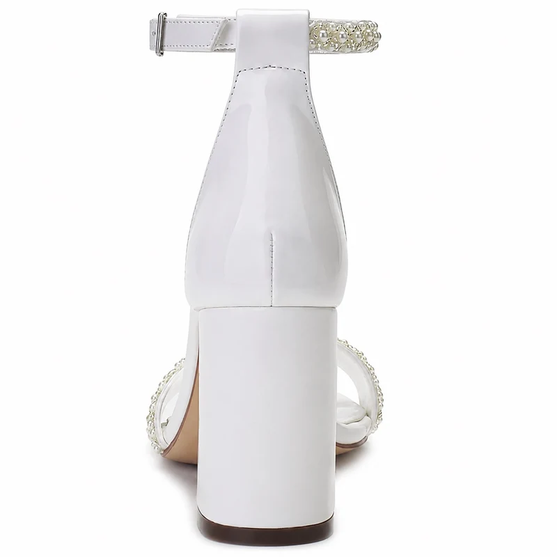Women's Wedding Sandal with Pearls on the Straps