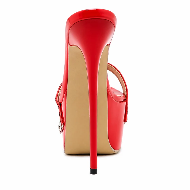 Women's High Heel Sandal with Rhinestones on the Strap