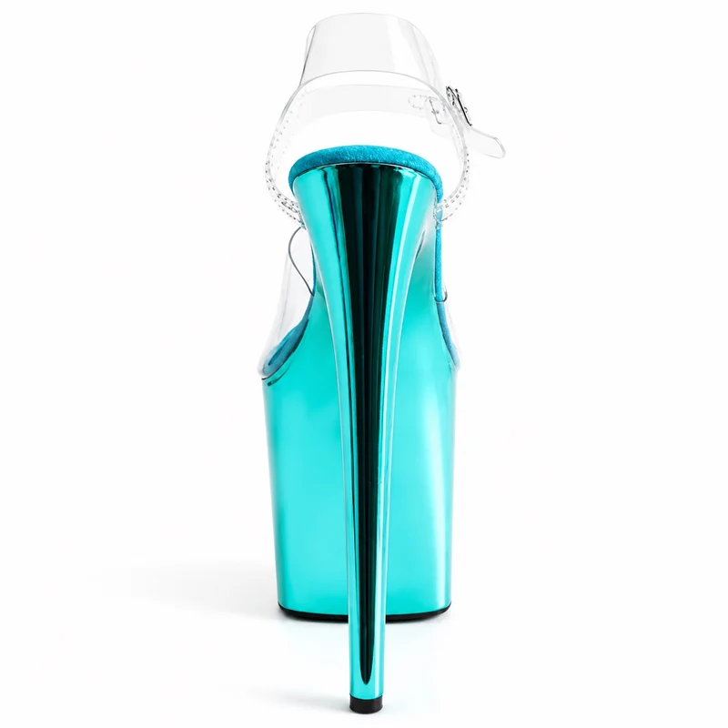 Women's High Heel Sandal with Transparent Straps