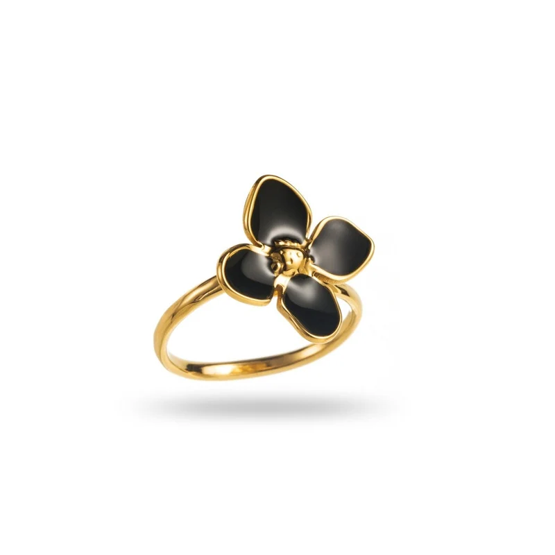 Bague petite fleur acier inoxydable