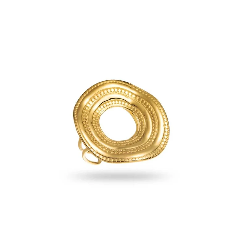 Bague Cercle Sculptée acier inoxydable