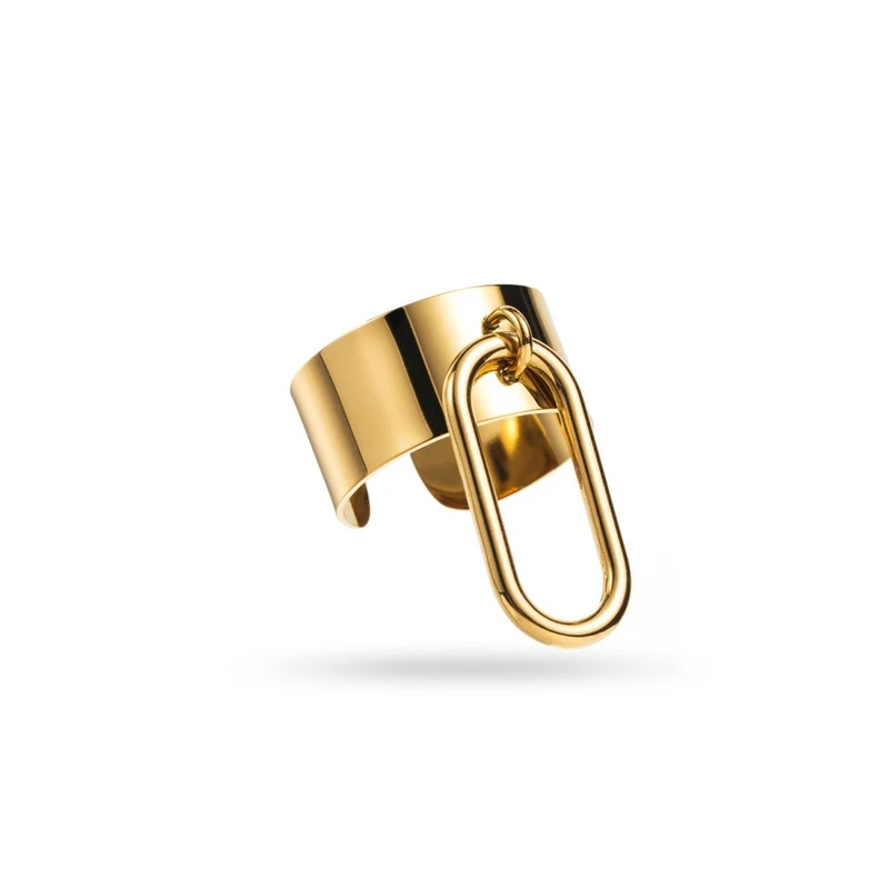 Bague Breloque Miroir Ovale acier inoxydable