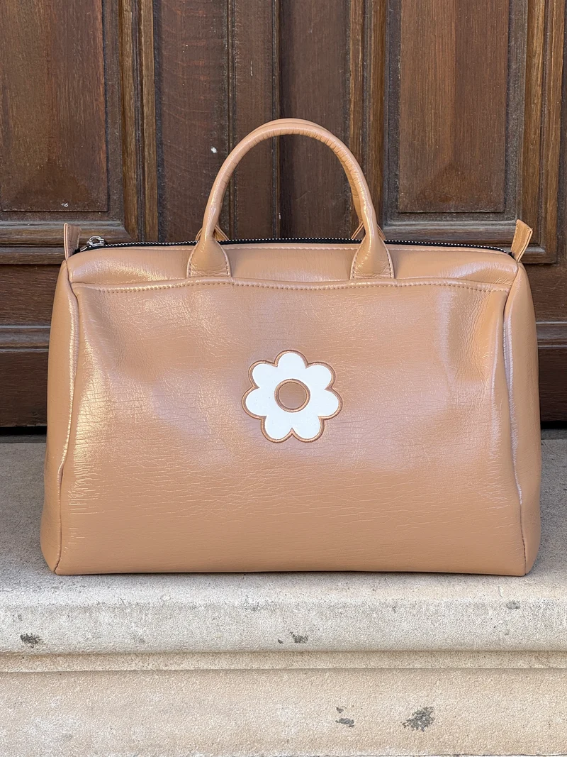 Sac en vinyle beige BOWLING Hippocampe