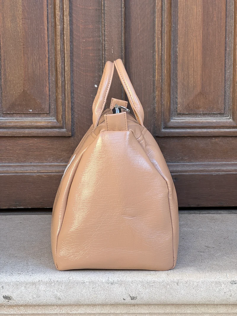 Sac en vinyle beige BOWLING Hippocampe
