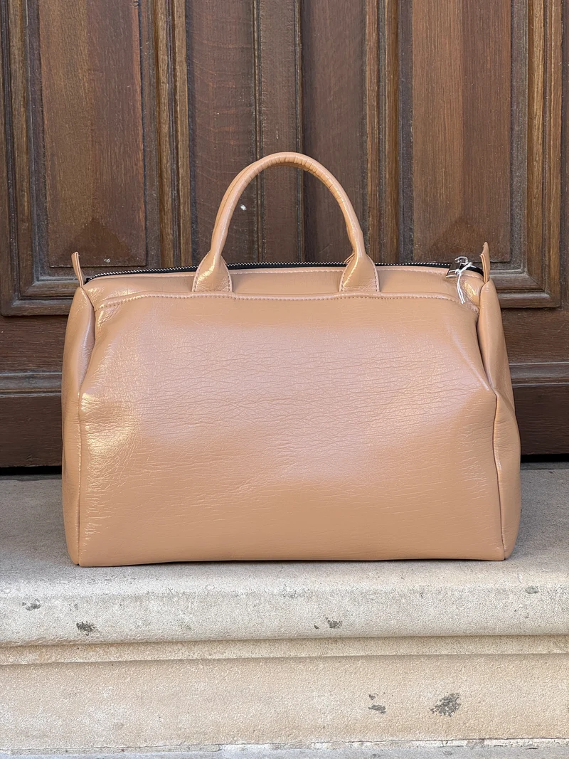 Sac en vinyle beige BOWLING Hippocampe