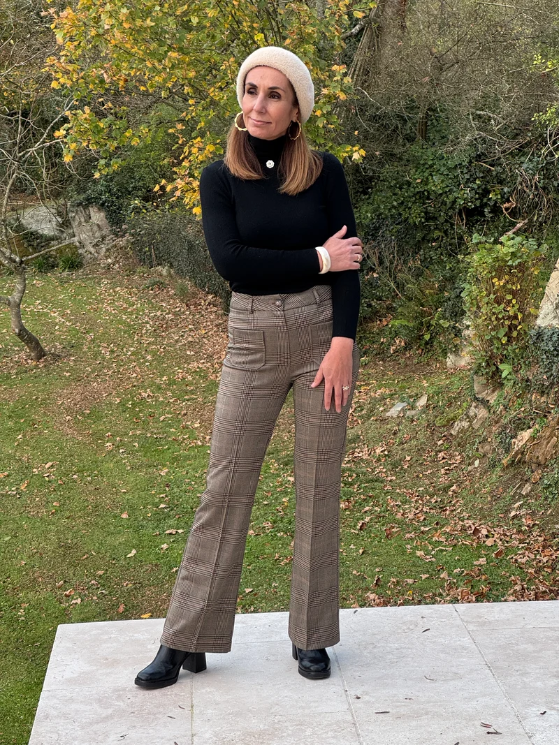 Pantalon imprimé écossais ECOSSE Hippocampe