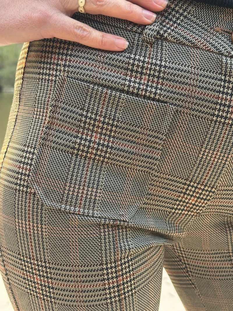 Pantalon imprimé écossais ECOSSE Hippocampe