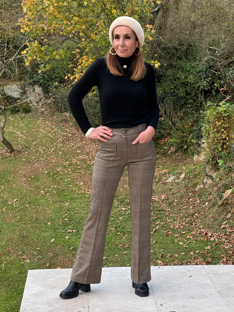Pantalon imprimé écossais ECOSSE Hippocampe