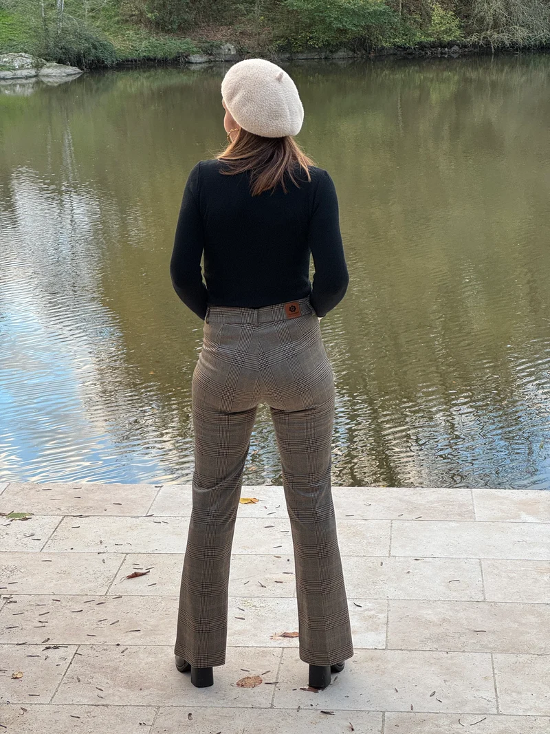 Pantalon imprimé écossais ECOSSE Hippocampe