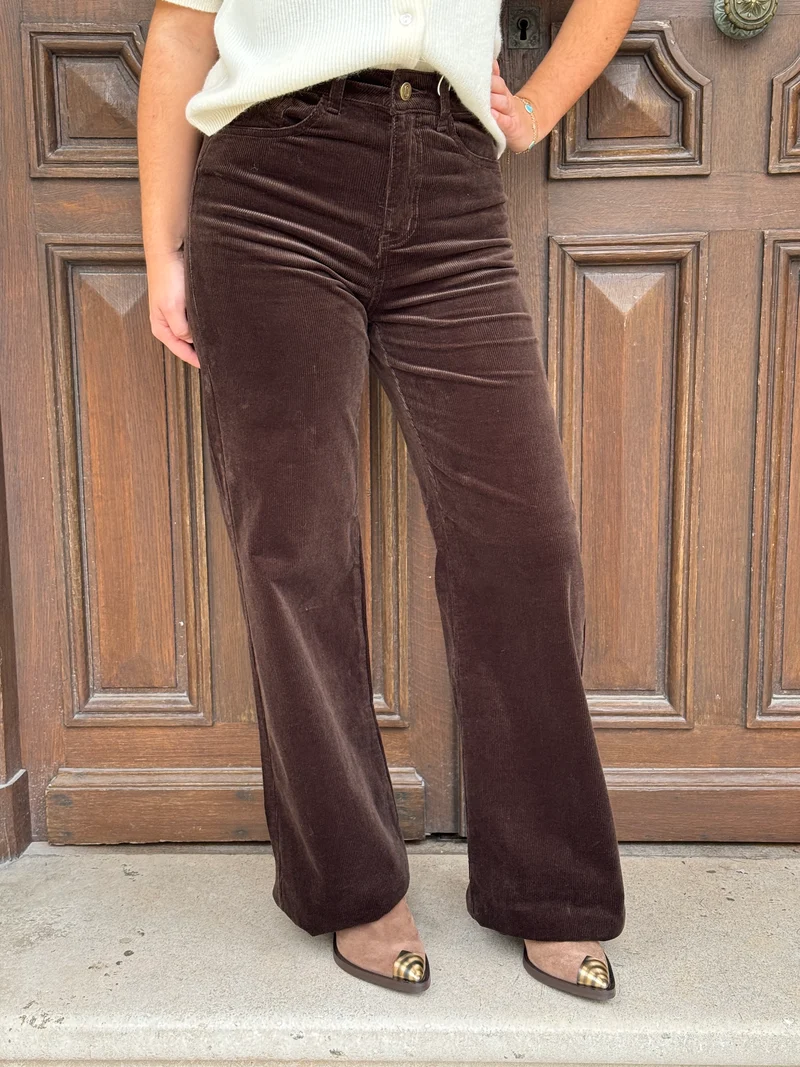 Pantalon velours chocolat AVA Oraije