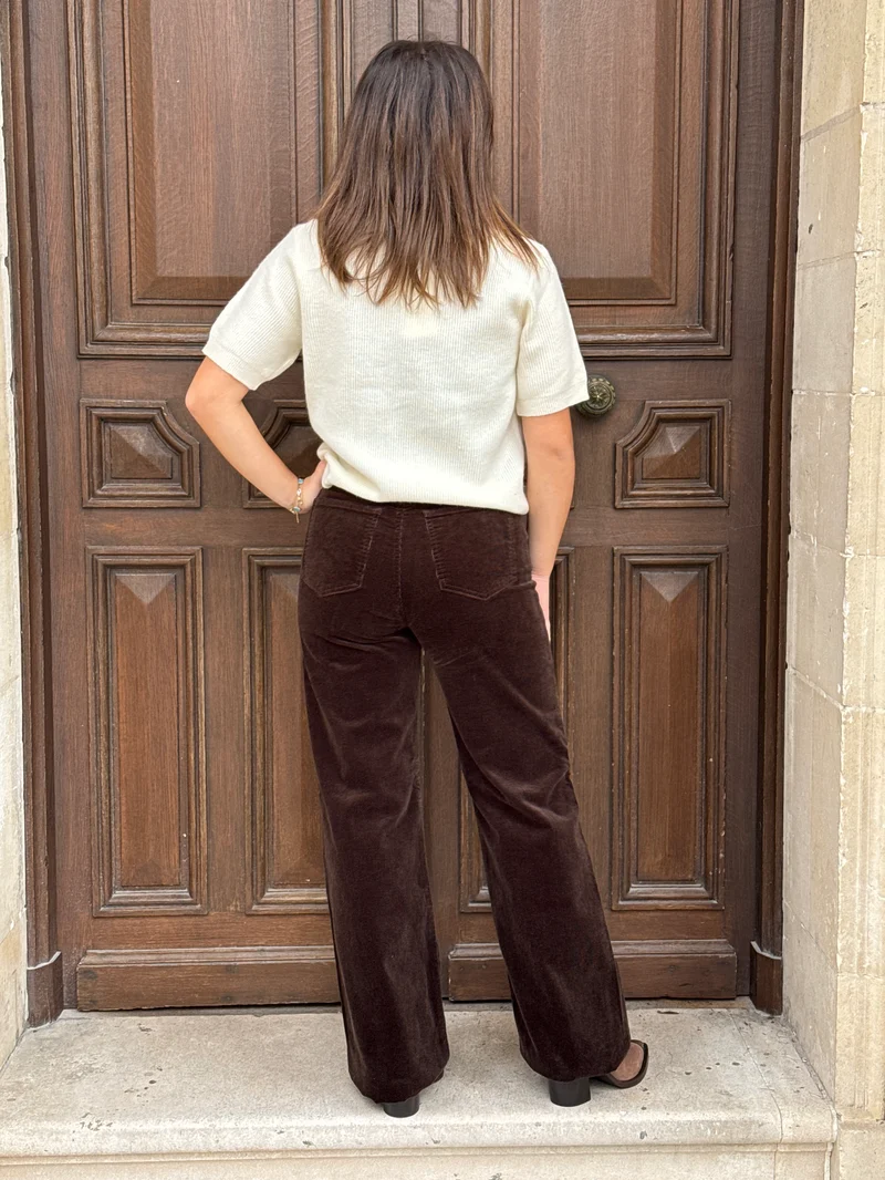 Pantalon velours chocolat AVA Oraije
