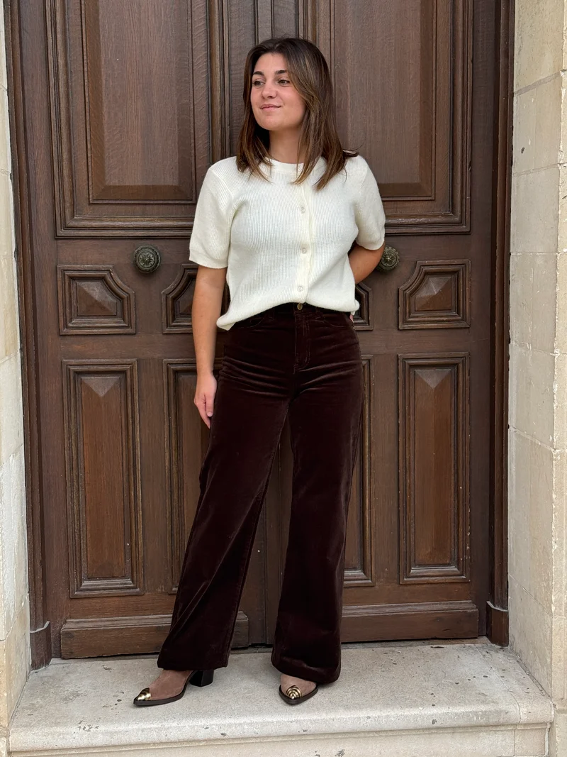 Pantalon velours chocolat AVA Oraije
