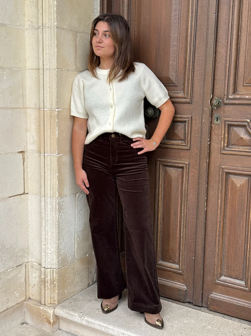 Pantalon velours chocolat AVA Oraije