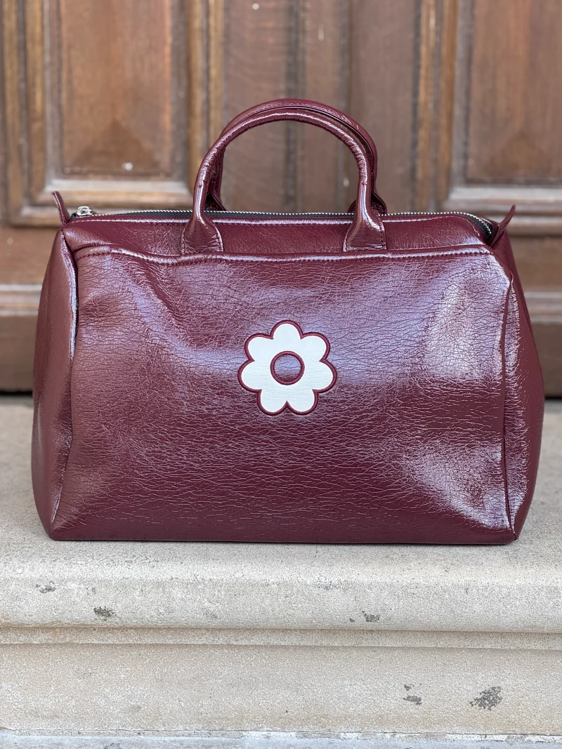 Sac en vinyle aubergine BOWLING Hippocampe