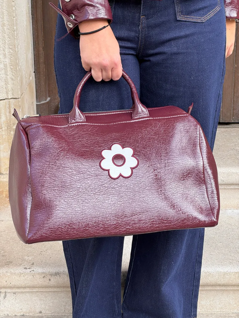 Sac en vinyle aubergine BOWLING Hippocampe