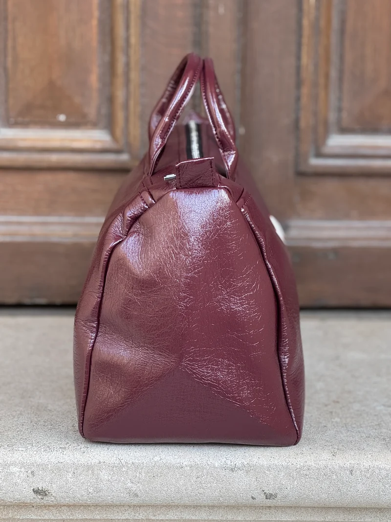 Sac en vinyle aubergine BOWLING Hippocampe