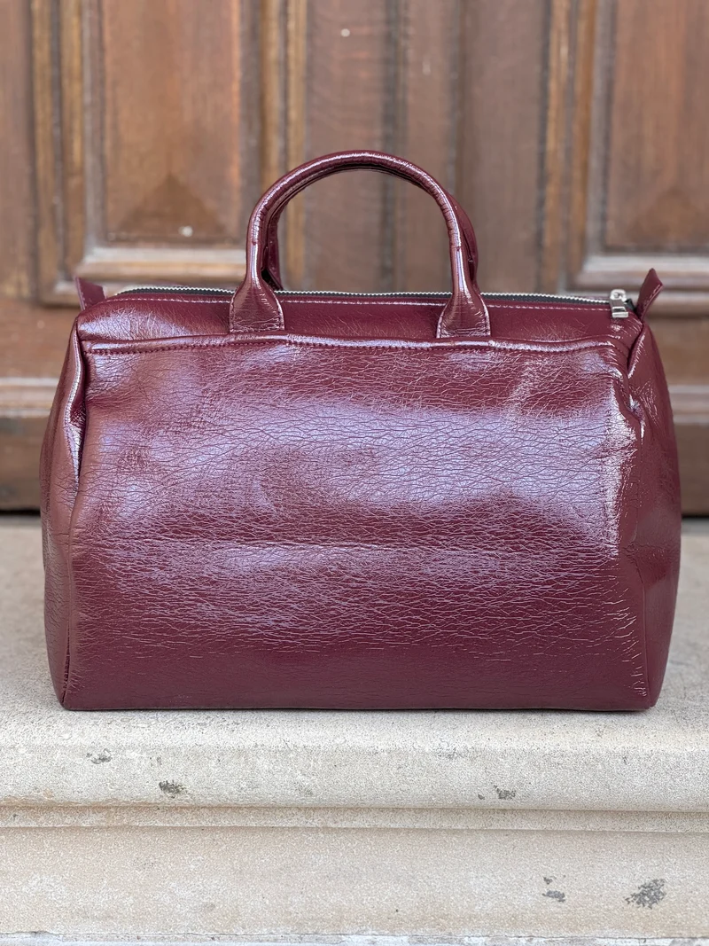 Sac en vinyle aubergine BOWLING Hippocampe