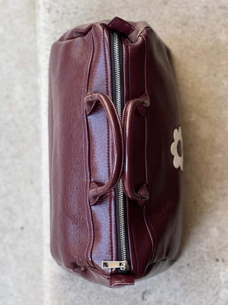 Sac en vinyle aubergine BOWLING Hippocampe