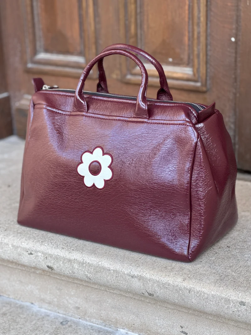 Sac en vinyle aubergine BOWLING Hippocampe
