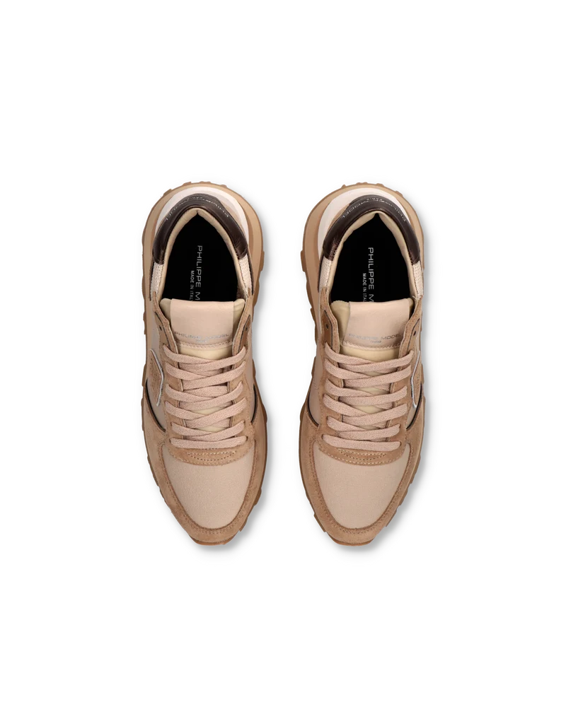Sneakers Tropez Haute Running Women with metalic touches, Beige