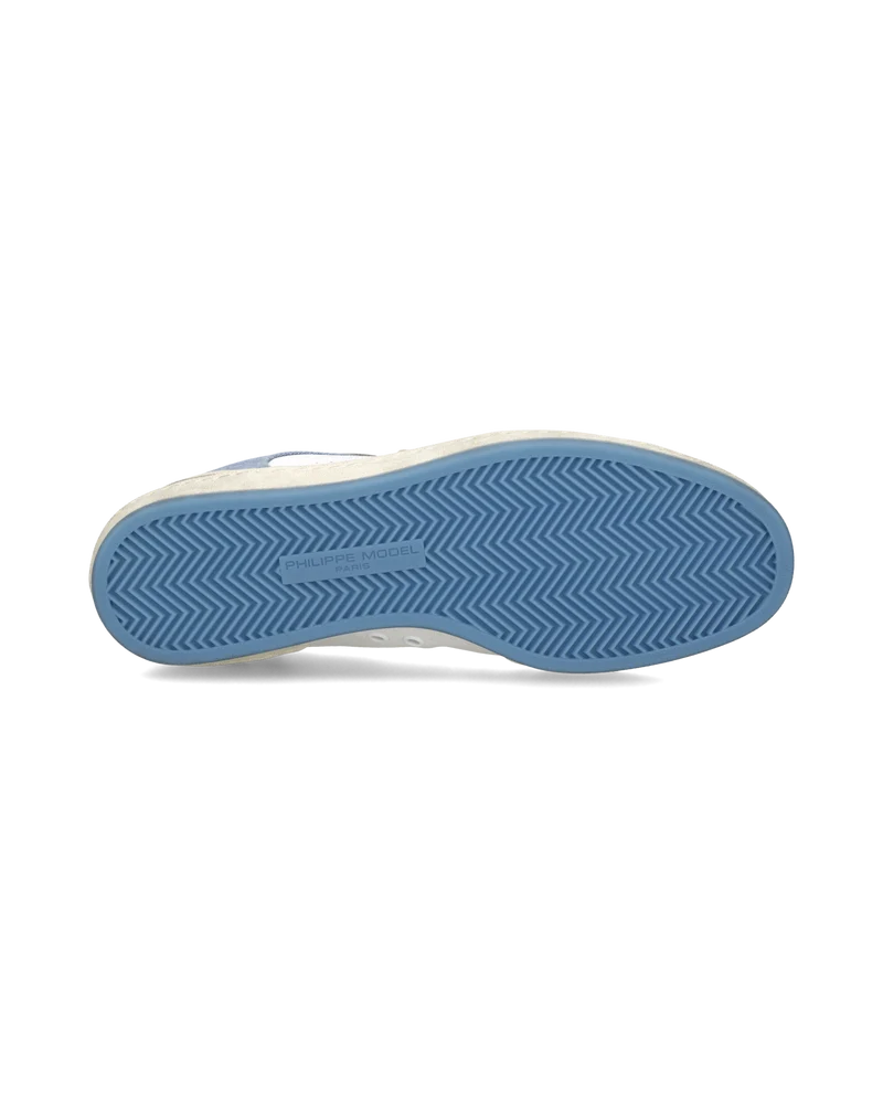 Sneakers Pgal Men, White Light Blue Denim