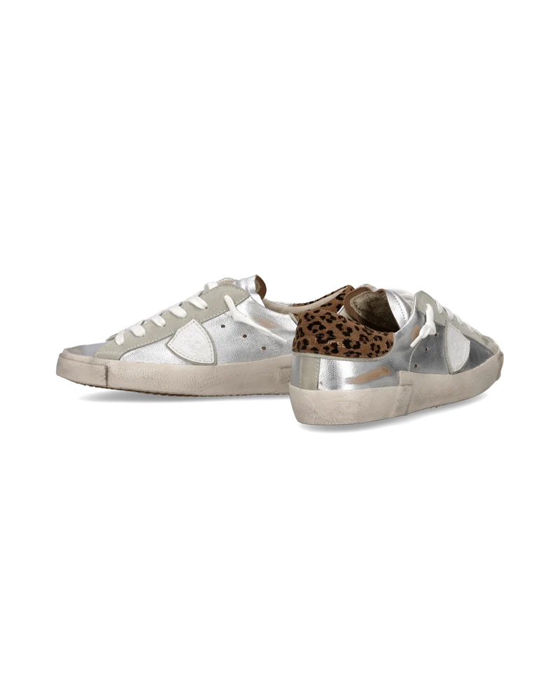 Sneakers Prsx Women, Silver Animal-Print