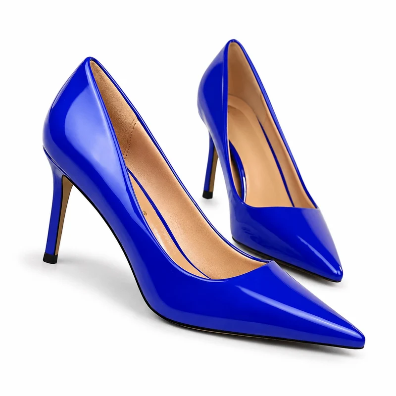 Women's 7 - 10 cm Shiny Pump Style Heeled Sandal