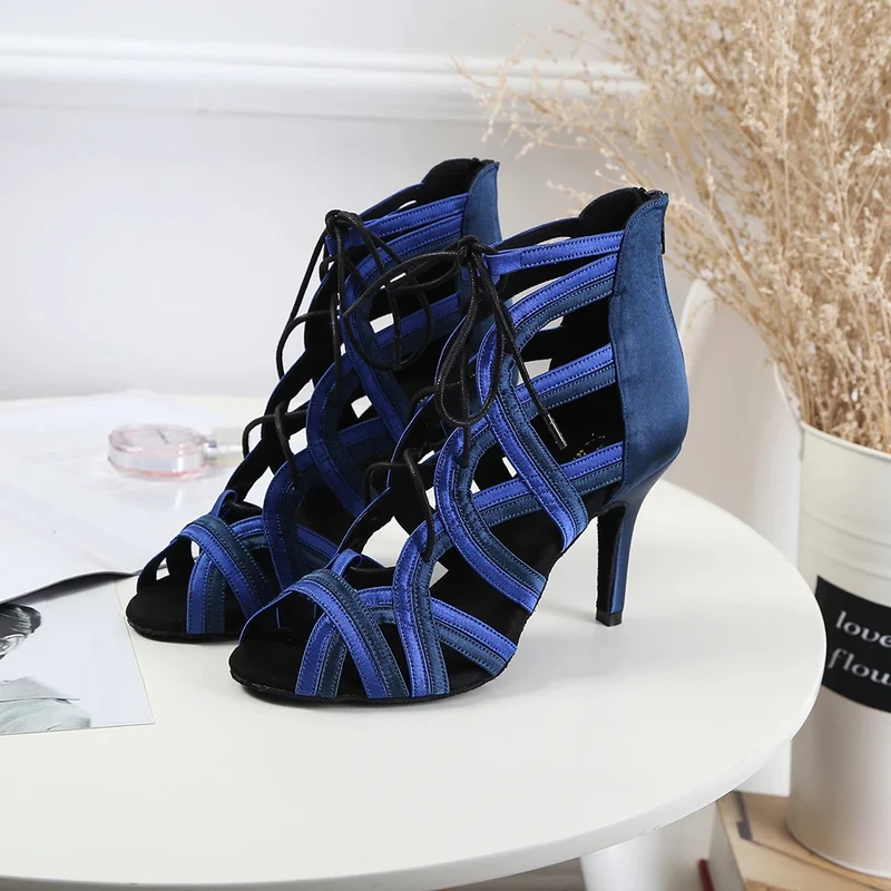 Women's 10 - 13 cm Heeled Sandal with Lace-up Design