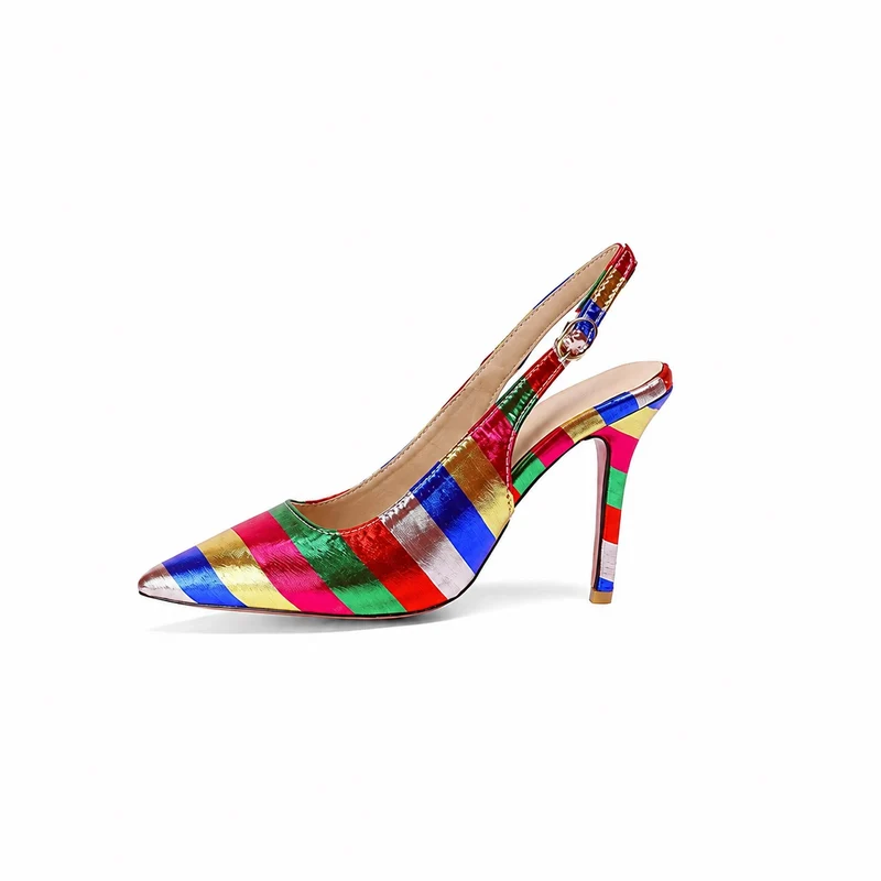 Women's 10 - 13 cm Multicolor Pump Style Heeled Sandal